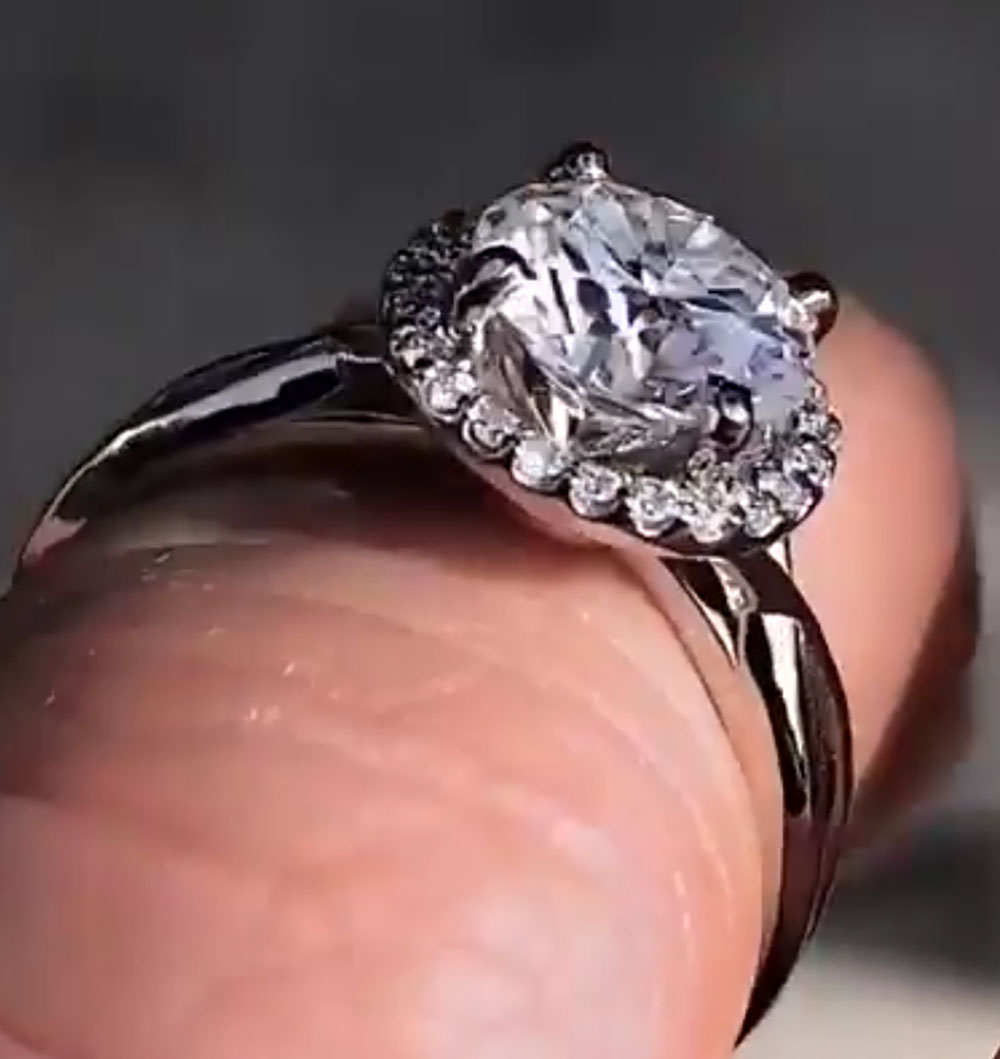맞춤형 순금 14K 화이트 골드 여성 웨딩 파티 기념일 - Moissanite Engagement Ring 1 Carat 리뷰 및 가격