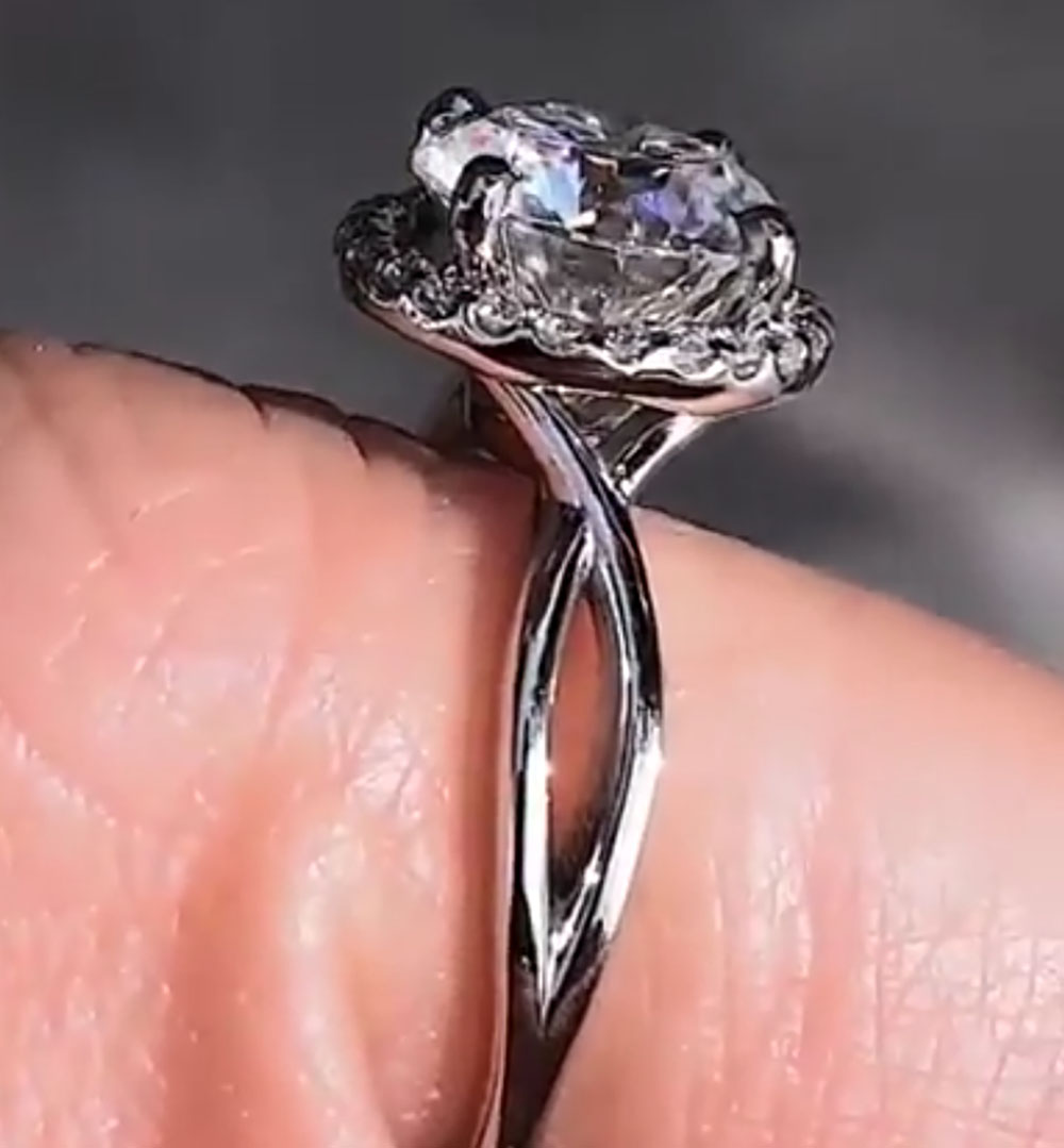 맞춤형 순금 14K 화이트 골드 여성 웨딩 파티 기념일 - Moissanite Engagement Ring 1 Carat 리뷰 및 가격