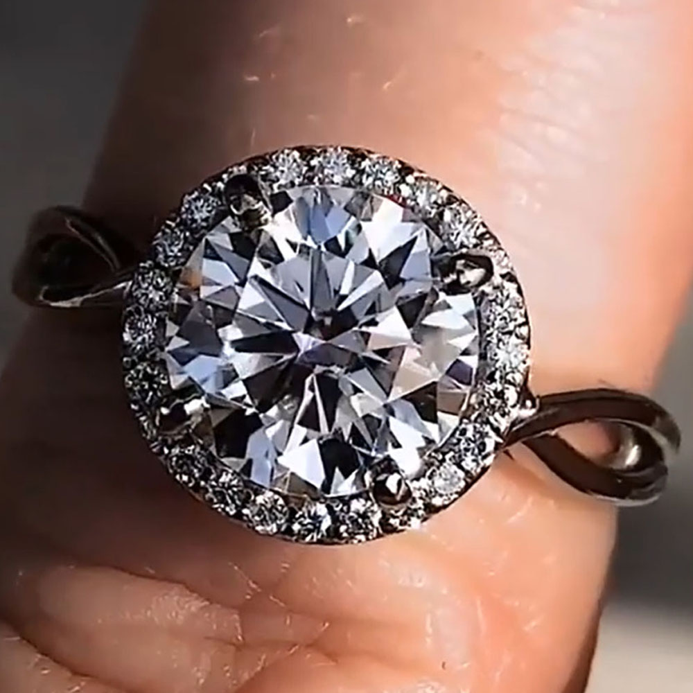 맞춤형 순금 14K 화이트 골드 여성 웨딩 파티 기념일 - Moissanite Engagement Ring 1 Carat 리뷰 및 가격