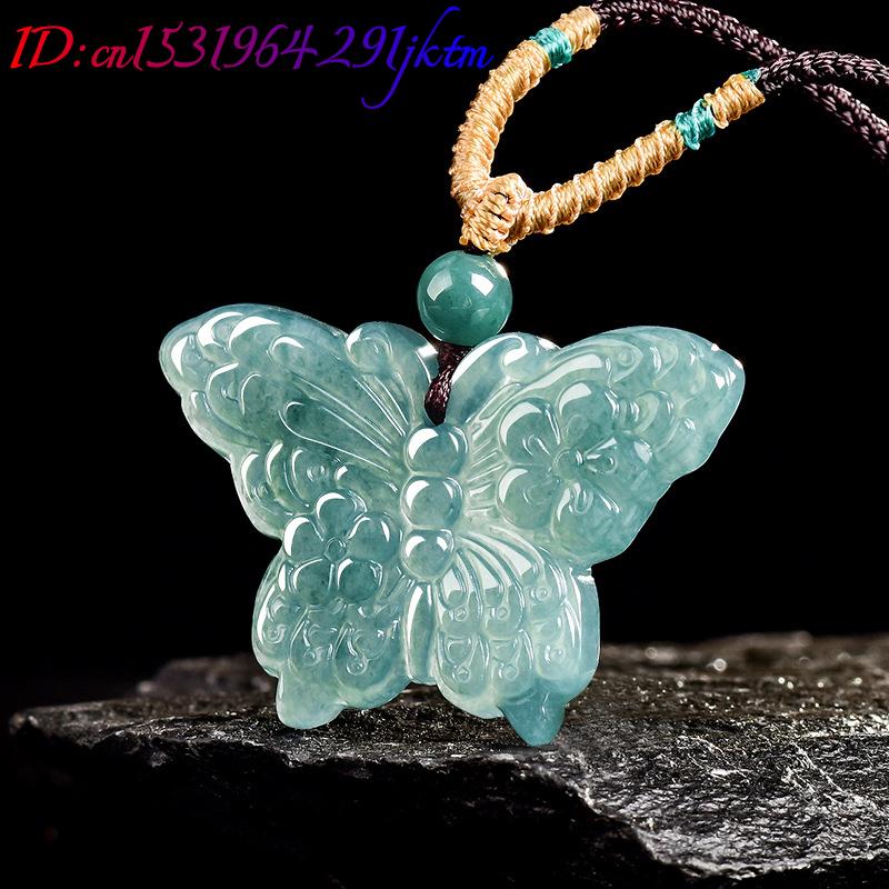 천연 버마산 경옥 나비 펜던트 목걸이 고급 액세서리 원 - Necklaces 리뷰 및 가격