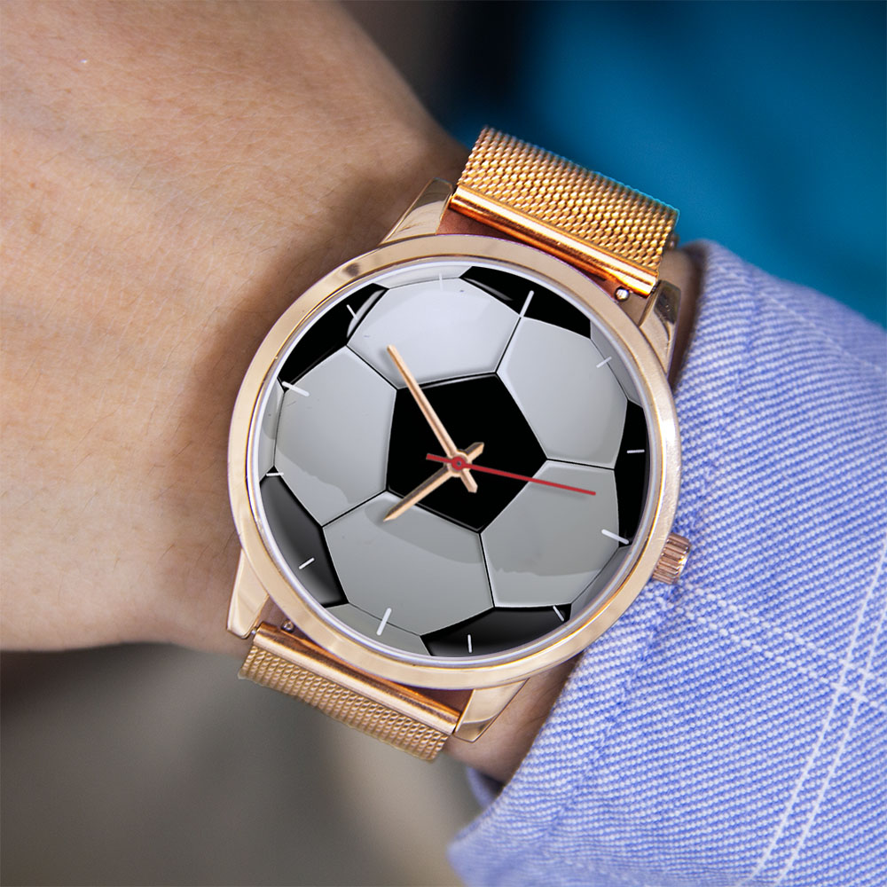 축구 디자인 팬들을 위한 실버 남성용 시계, 남녀 공용 - Watch Accessories 리뷰 및 가격
