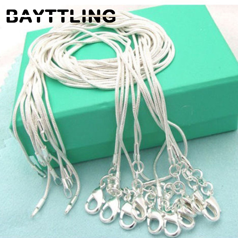 BAYTTLING 925 실버 5 개/몫 16/18/2 - 925 Sterling Silver Chain Necklace Men 리뷰 및 가격