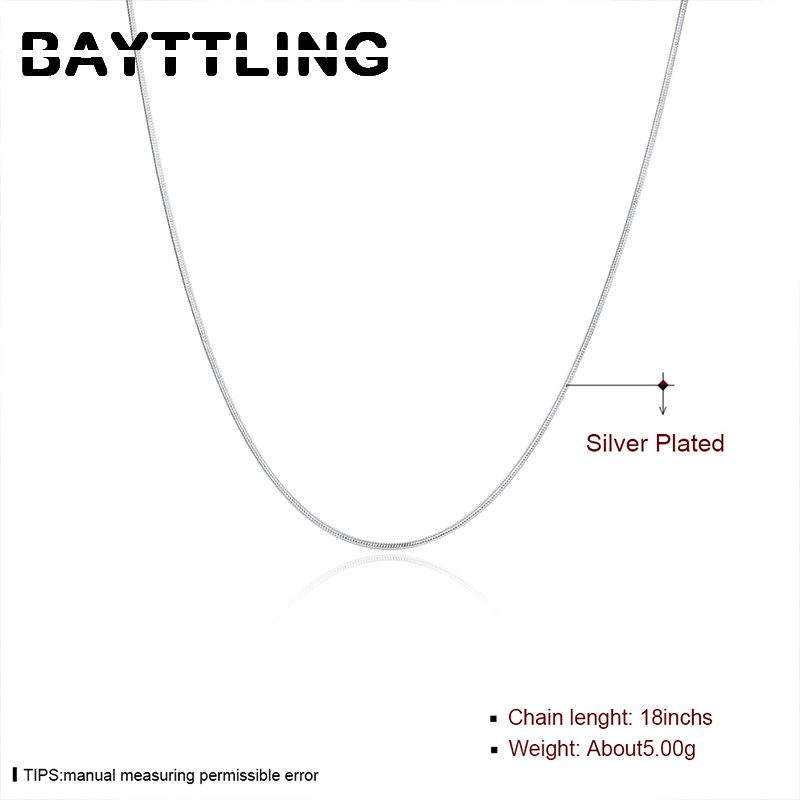 BAYTTLING 925 실버 5 개/몫 16/18/2 - 925 Sterling Silver Chain Necklace Men 리뷰 및 가격
