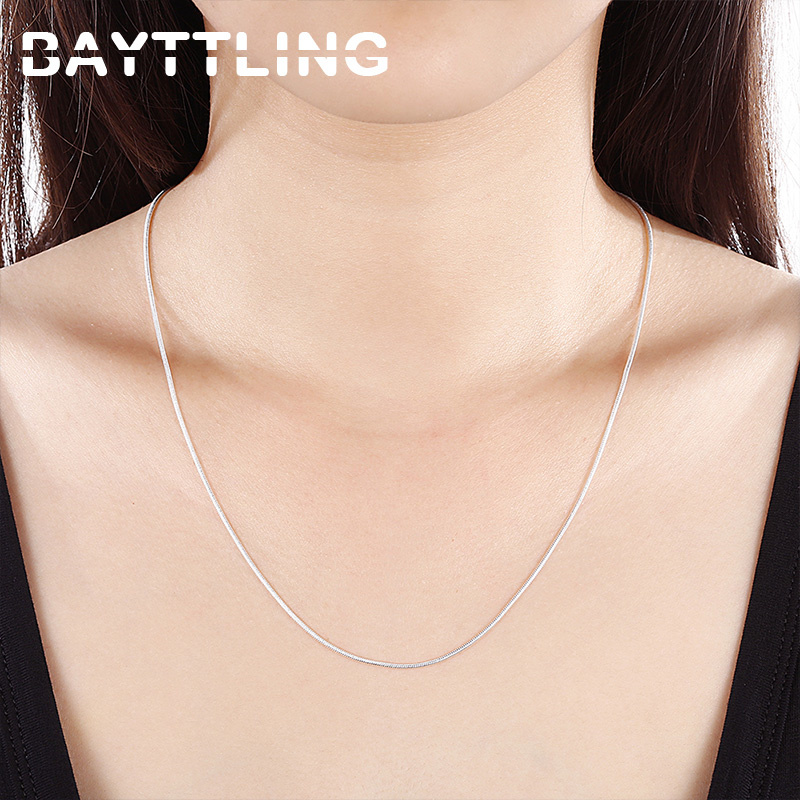 BAYTTLING 925 실버 5 개/몫 16/18/2 - 925 Sterling Silver Chain Necklace Men 리뷰 및 가격