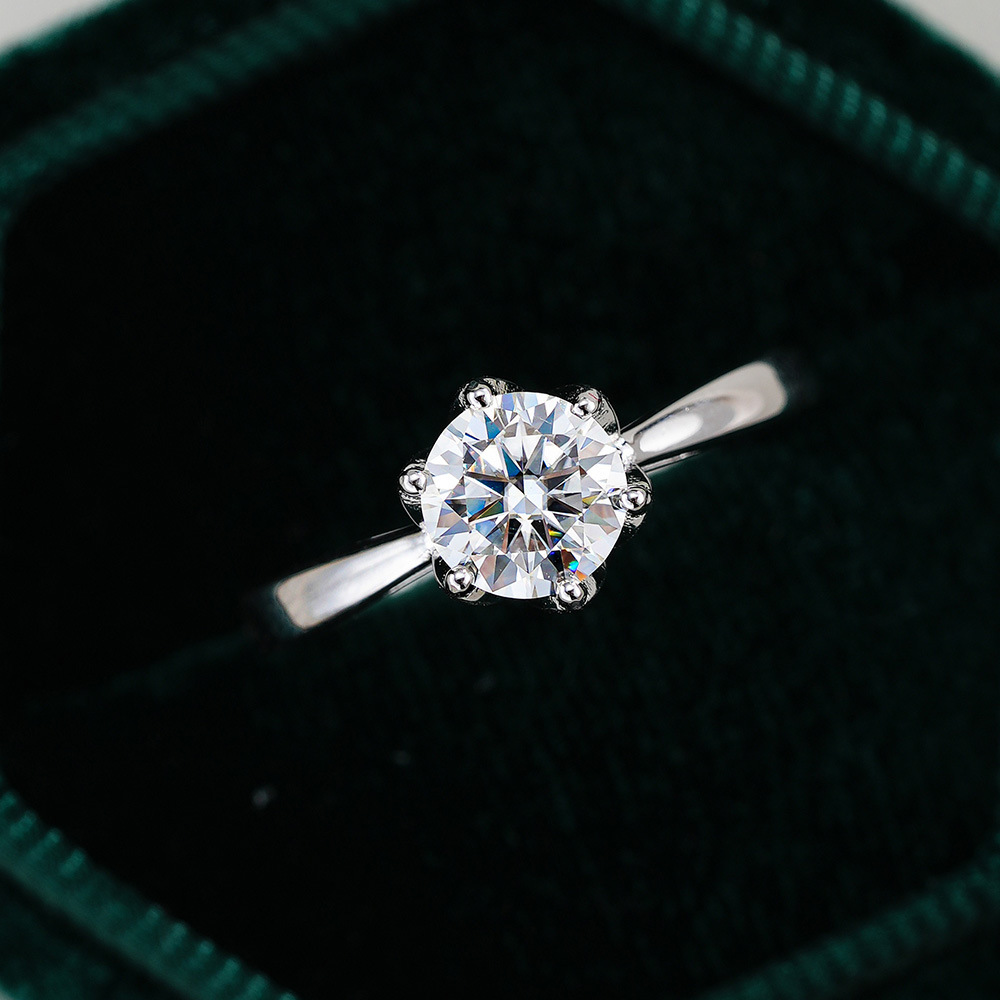 JoyceJelly 클래식 6-클로 모이사나이트 반지  - Moissanite Engagement Ring 1 Carat 리뷰 및 가격
