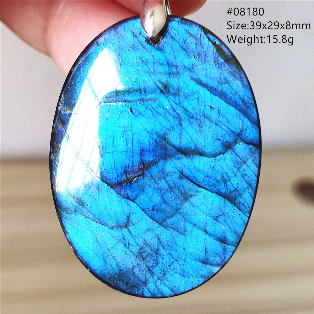천연 블루 라브라도라이트 펜던트 주얼리 물방울 크리스탈 - 925 Sterling Silver Chain Necklace Men 리뷰 및 가격