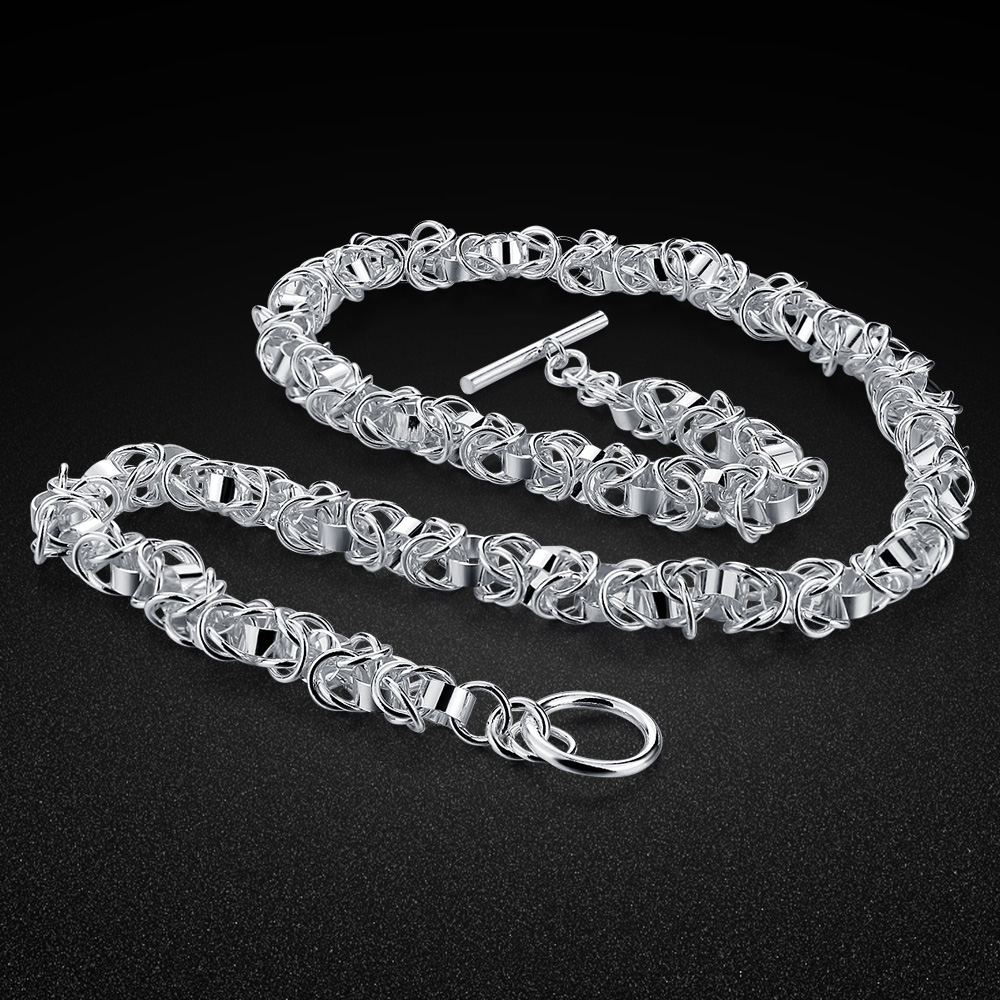 925 스털링 실버 힙합 뼈 모양 체인 목걸이 심플 패 - 925 Sterling Silver Chain Necklace Men 리뷰 및 가격