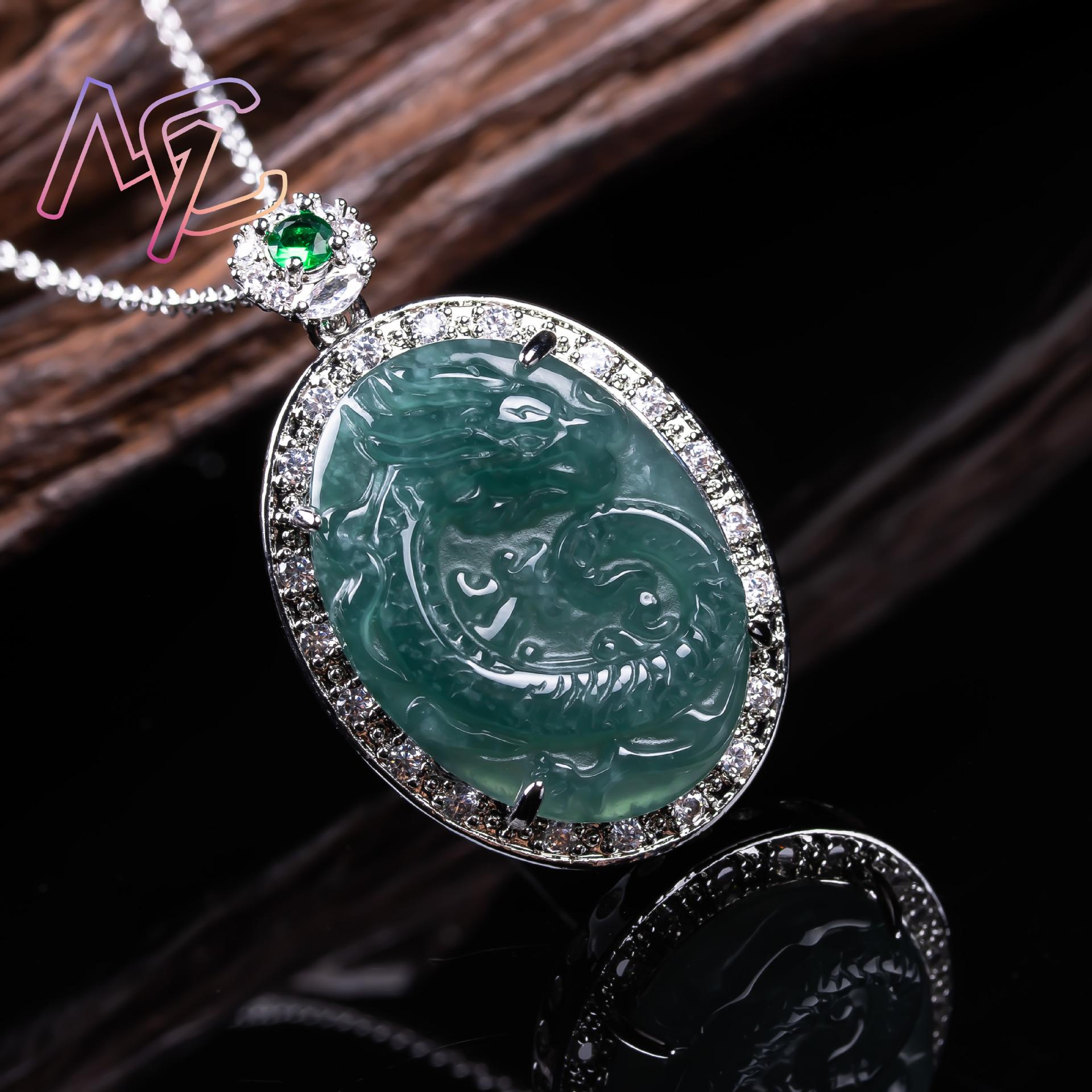 미얀마 제이드 드래곤 펜던트 목걸이 925 실버 진짜  - 925 Sterling Silver Chain Necklace Men 리뷰 및 가격