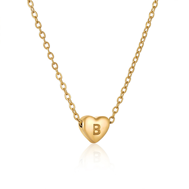 925 스털링 실버 골드 레터 하트 체인 펜던트 목걸이 - 925 Sterling Silver Chain Necklace Men 리뷰 및 가격
