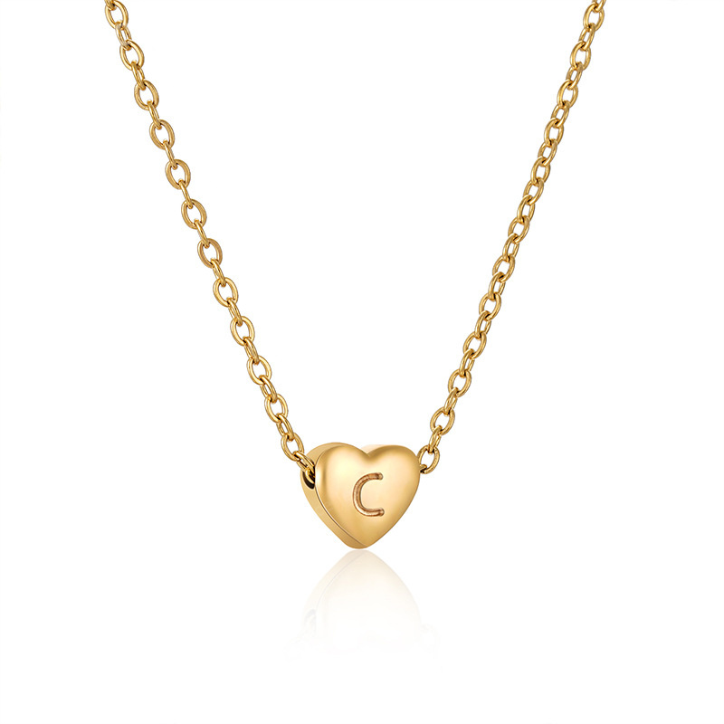 925 스털링 실버 골드 레터 하트 체인 펜던트 목걸이 - 925 Sterling Silver Chain Necklace Men 리뷰 및 가격