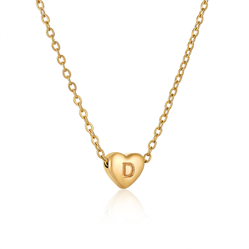 925 스털링 실버 골드 레터 하트 체인 펜던트 목걸이 - 925 Sterling Silver Chain Necklace Men 리뷰 및 가격